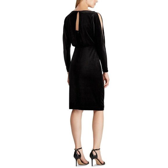 Ralph Lauren Black Velvet Dress 6P NWT - Picture 3 of 5